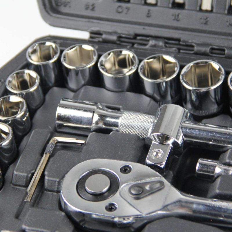Goldmoon 108PCS Cr-V Adjustable Metallic Socket Set Ratchet Wrench
