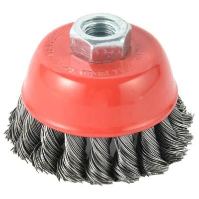 75mm Bowl -Type Steel Wire Brush High Quality Metal Polish Brush Derusting Deburring Cup Brush for Angle Grinder