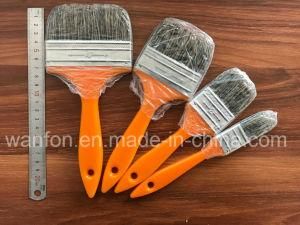 Plastic Handle Paint Brush with Pet Filaments Mixed Bristle Material