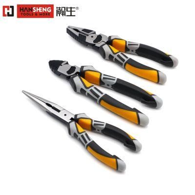 Made of Cr-V or Cr-Ni, Black and Polish, TPR Handles, 6&quot;, 7&quot;, 8&quot;, Leverage Labor-Saving Pliers, Combination Pliers