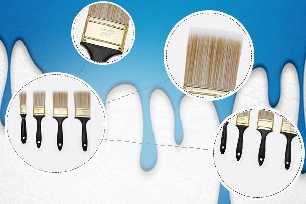 Competitive Paint Brushes with Long Handle with Synthetic Filaments