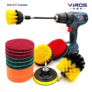 Drill Brush Tile Scrubber Scouring Pads Cleaning Kit Include Household Automotive Cleaning Brush