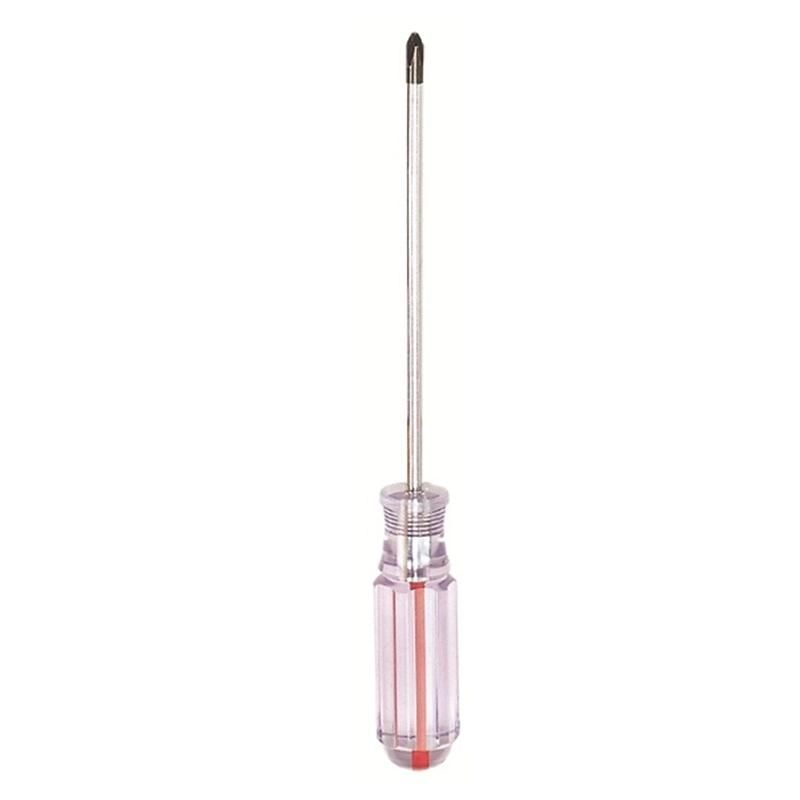 Hand Tools 1#*100mm Transparent Handle Cross/Phillips Head Screwdriver