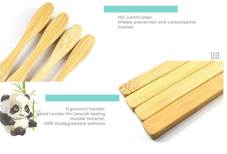 Wholesale Bamboo Bristles Eco Friendly Recyclable 4 Pack Biodegradable Vegan Gift Organic Bamboo Toothbrush