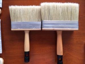 Wooden Handle Wall Painting Brush with White Bristle Material