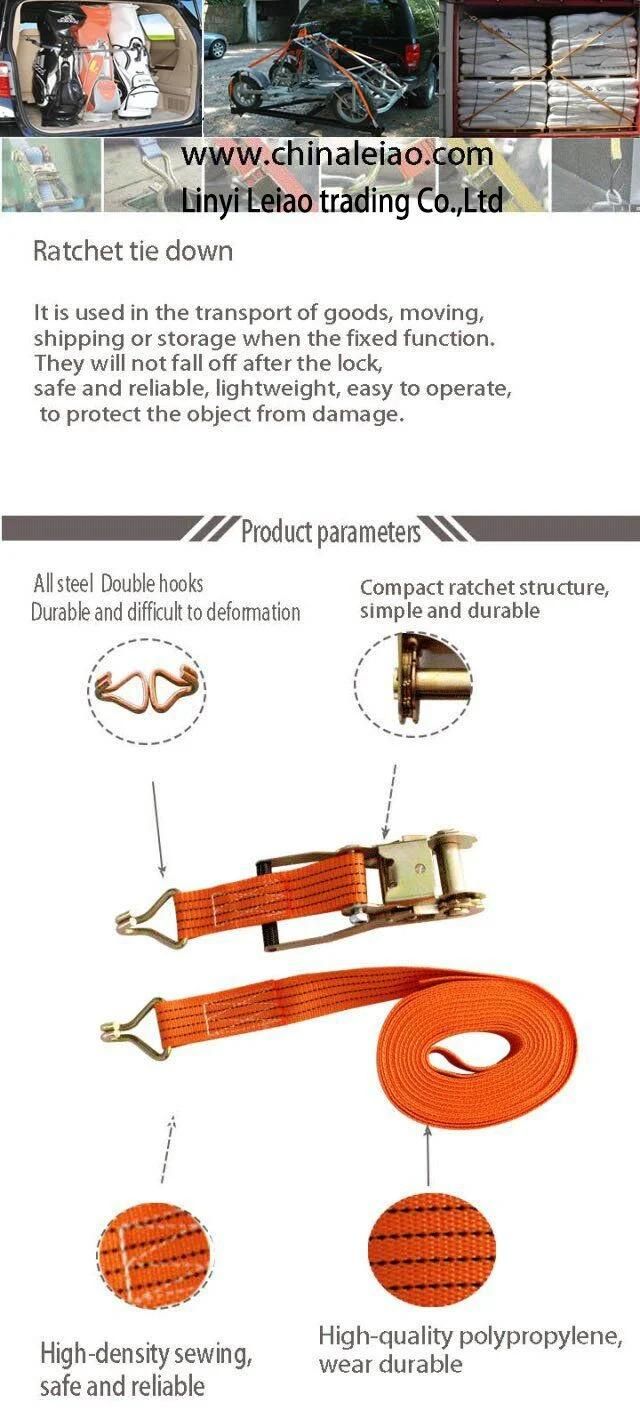 PP 50mm*10m Orange Color Cargo Lashing Belts