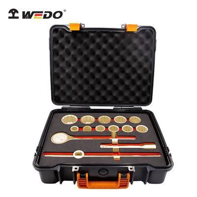 WEDO Non-Sparking 3/4&quot; Dr Socket Set Spark-Free Safety Socket Tools Kit 14PCS