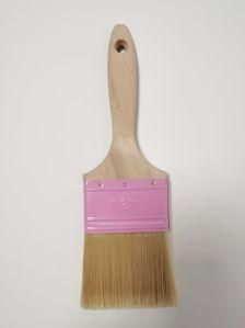 Free Sample Top Pick Angular Polyester/Nylon Trim Wood Handle Paint Brush Set
