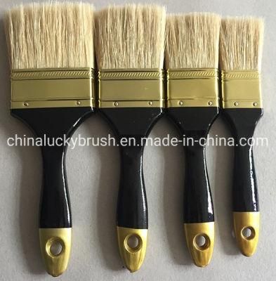Double Colour Wood Handle Bristle Wire Paint Brush (YY-612)