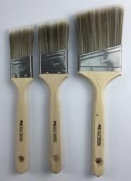 Slash Tapered Solid Filament Paint Brush with Long Wooden Handle