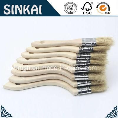 White China Bristle Chip Brushes with Wood Handle