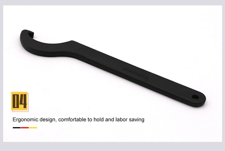 WEDO Hook Wrench Spanner Strong Torque Labor Saving High Strength Wear Resistance Black-Spray on Surface 40cr