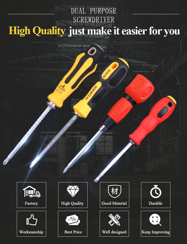 TPR Handle Dual Purpose Screwdrivers