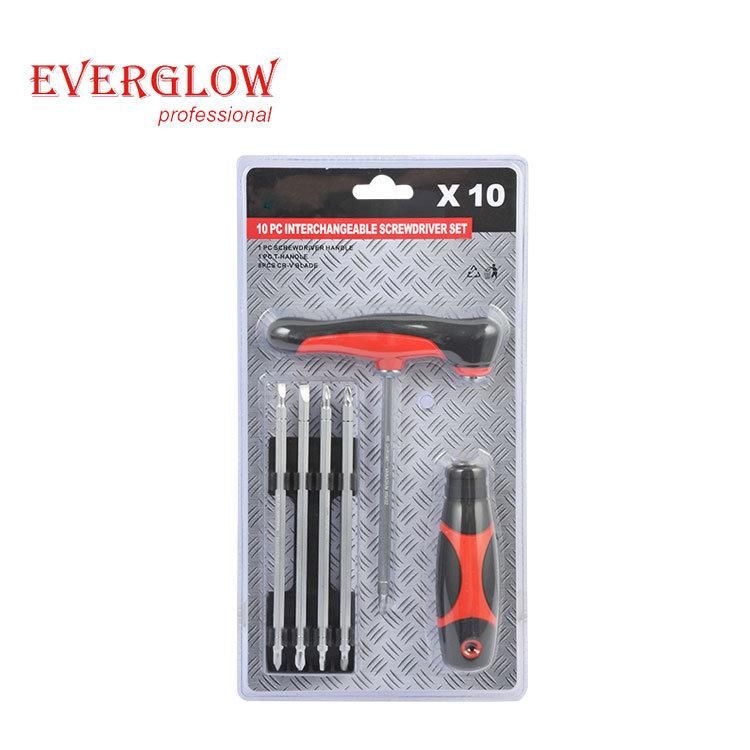 Household 12PC Standard Blade T-Handle Screwdriver Set