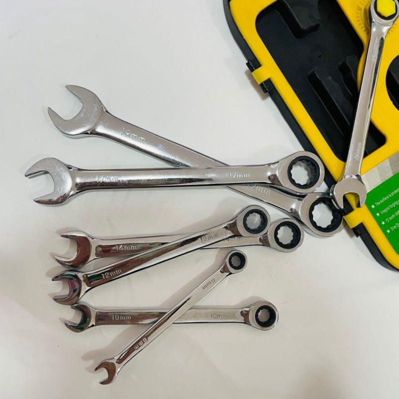 Hardware Combination Stainless Steel Tool 7-Piece Combination Wrench Spanner Set