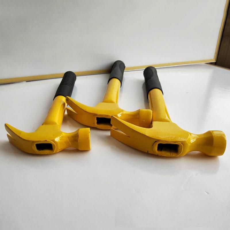 Carbon Steel Pipe Handle Claw Hammer Non-Slip Plastic Coated Decorative Tool Hammer