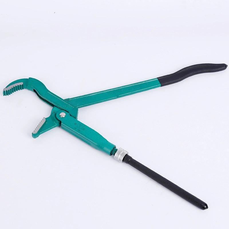 90 Degree Bent Nose Pipe Wrench Dipped Handle