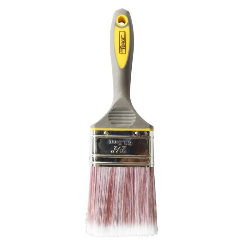 2.5" Painting Tools Paint Brush with Sharpened Synthetic Bristles and TPR Handle