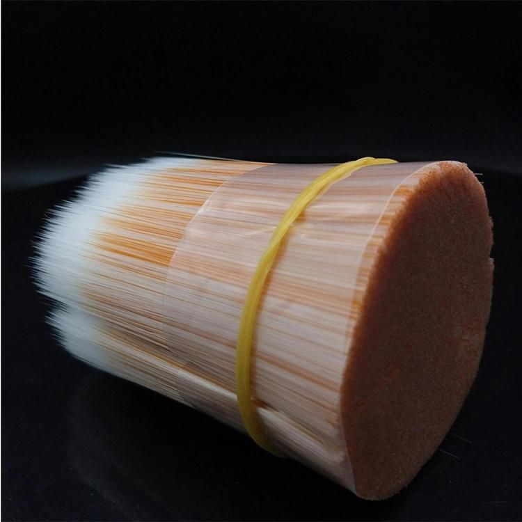 White Orange Hollow Solid Tapered Synthetic Brush Filament