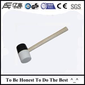 12oz Double Color Wooden Handle Rubber Mallet Hammer