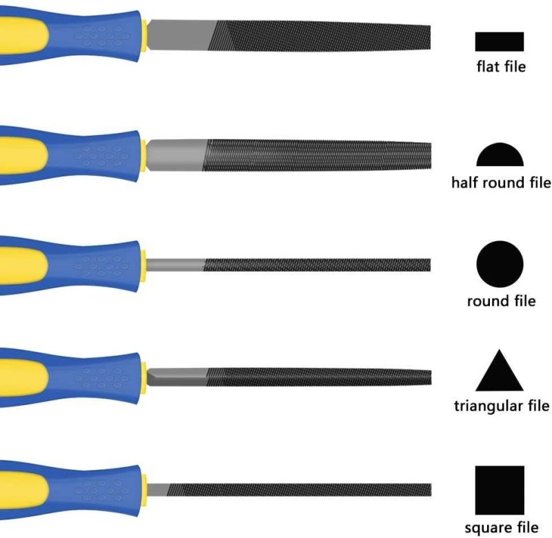 5PCS 6′′ High Carbon Steel File, Rasp Set with Soft Rubber Non-Slip Handle