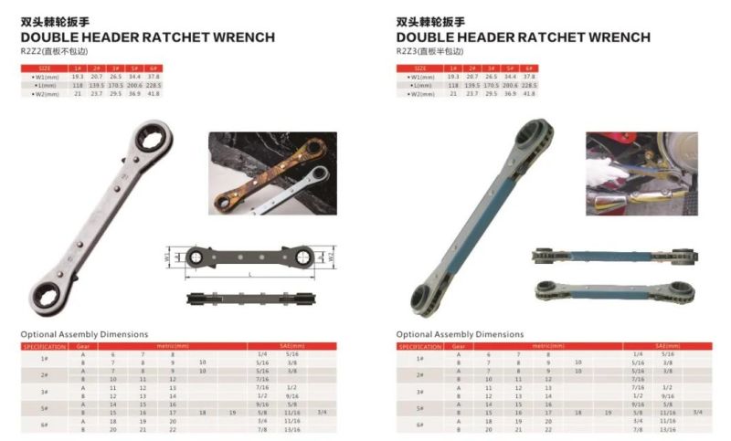 Wilms SAE/Metric Ratchet Wrench, Hand Tool Wrench Set, 4 Piece Spanner Ring Wrench Set