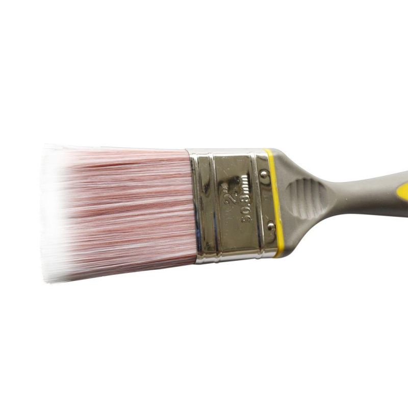 2" Painting Tools Paint Brush with Sharpened Synthetic Bristles and TPR Handle