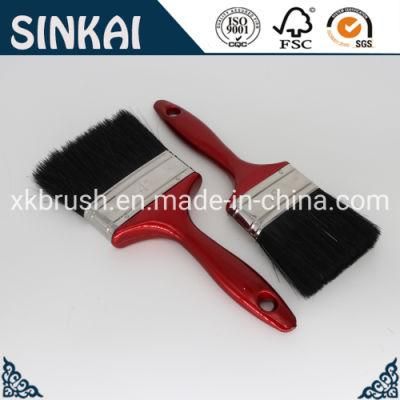 Wooden Handle Paint Brush with Black Bristle Material