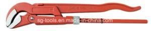 45&deg; Bent Nose Pipe Wrench with Metal Handle Building Tool