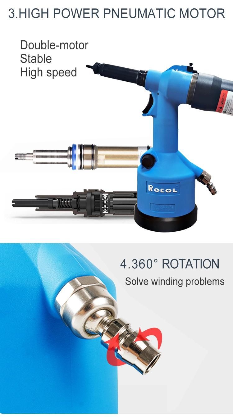 Customize Reverse Back Nut Function Hydro Pneumatic Hand Nut Riveter