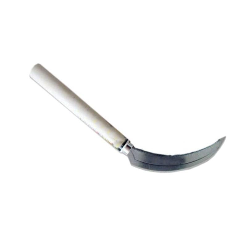 Saw Sickle Lawn Sickle All Steel Stainless Steel Wood Handle Small Sickle with Serrated Sickle