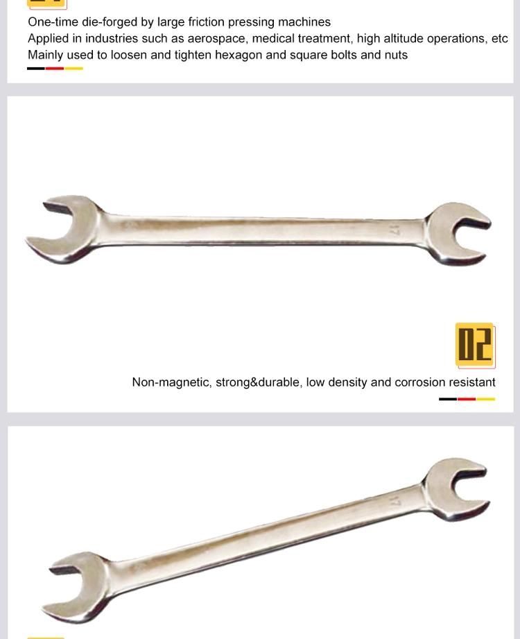 WEDO Titanium Spanner Non-Magnetic Rust-Proof Corrosion Resistant Double Open End Wrench