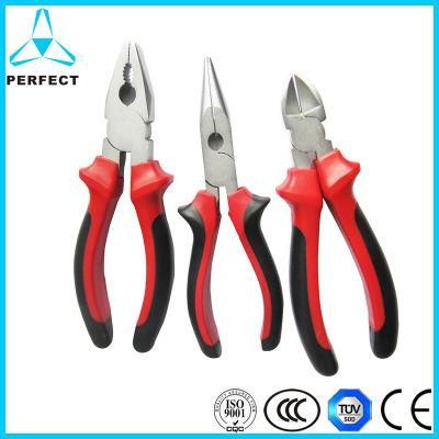 High Quality Rubber Handle Drop Forged Cr-V Pliers