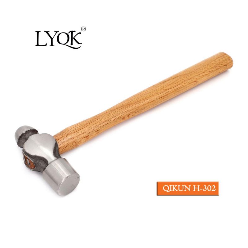 H-300 Construction Hardware Hand Tools Hard Wood Handle Ball Pein Hammer