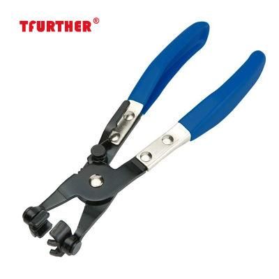 European Jaw Cross Slot Swivel Flat Band Clip Plier Pincer for Ring-Type Flat-Band Spring Clamp