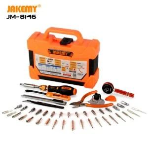 Jakemy Well Designed 47 in 1 Multifunctional Household Use DIY Maintenance Precision Tool Kit with Plastic Handle