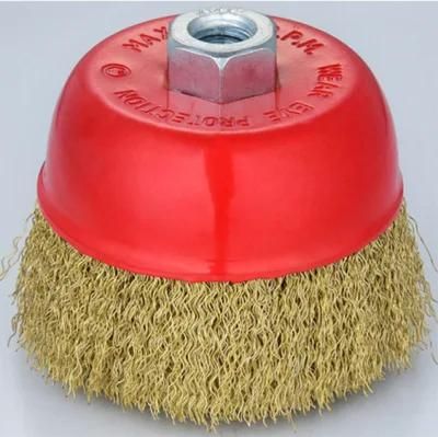 3&quot; (75mm) Crimped Wire Steel Cup Brush with Nut