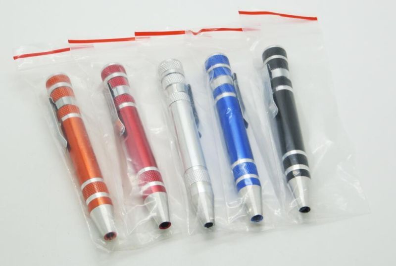 Portable 8PC Aluminium Alloy Precision Screwdriver Pen Tool