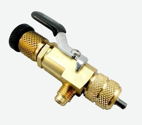 Brass Handheld Valve Core Removal Tool with Access Port