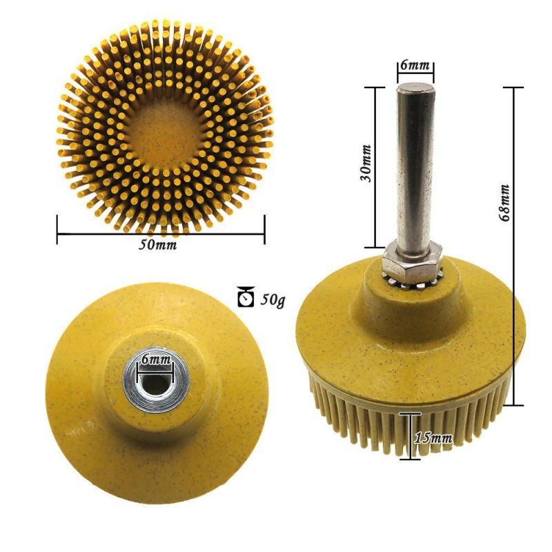 2 Inch 50mm Small Cyclone Needle Brush Polishing Wheel Polishing Disc Electric Drill Brush Automobile Cleaning and Beauty
