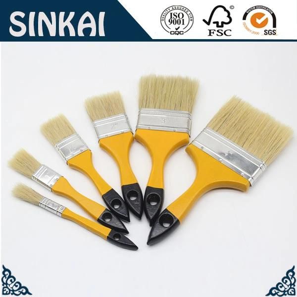 Best Selling Yellow Handle 100% Pur White Bristle Paint Brush