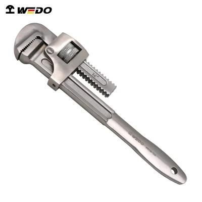 WEDO 10&quot; Stainless Pipe Wrench Spanner (British Type) Stainless Steel Handle