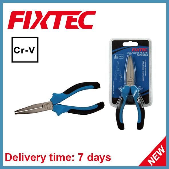 Fixtec 6" CRV Flat Nose Pliers Mini Cutting Pliers