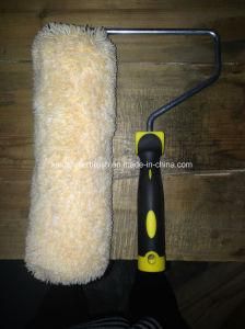Yellow and White Acrylic Fiber Bag Sponge Roller Brush.