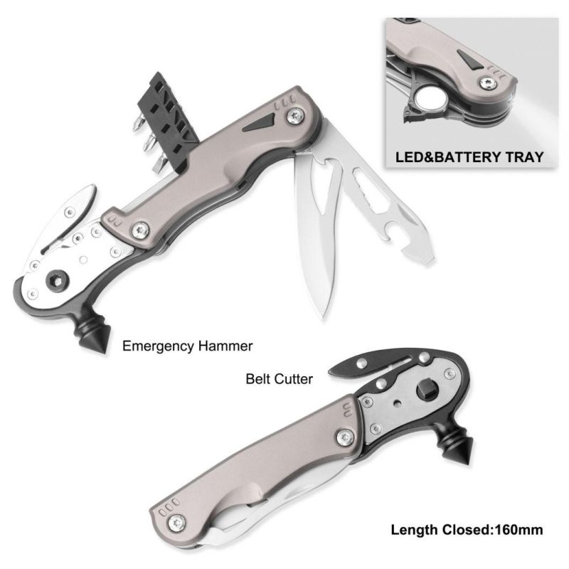 Hot Sale Multifunction Survival Hammer Multi Tool Utility Tool (#8442ASF)