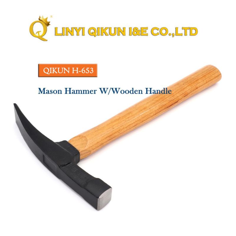 H-601 Construction Hardware Hand Tools Hard Wood Handle Flat Tail Inspection Hammer