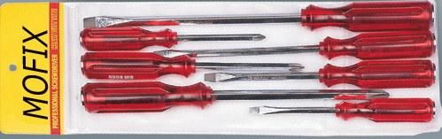 7PCS Go Through Screwdriver Set in Double Blister High Quality Hardware