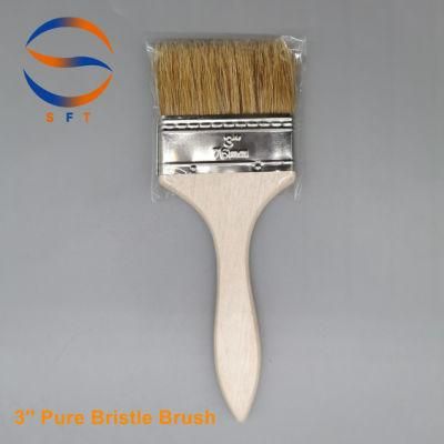 Solvent Resistant Pure White Bristle Brush Hand Tools for Resins