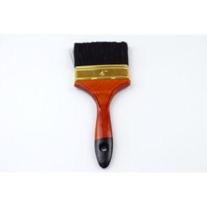 The Latest Version of 2020 Factory Wholesale Hot Sale Cheap High Quality Bristle Paintbrush with Black Tail and Dark Orange Wood Handle