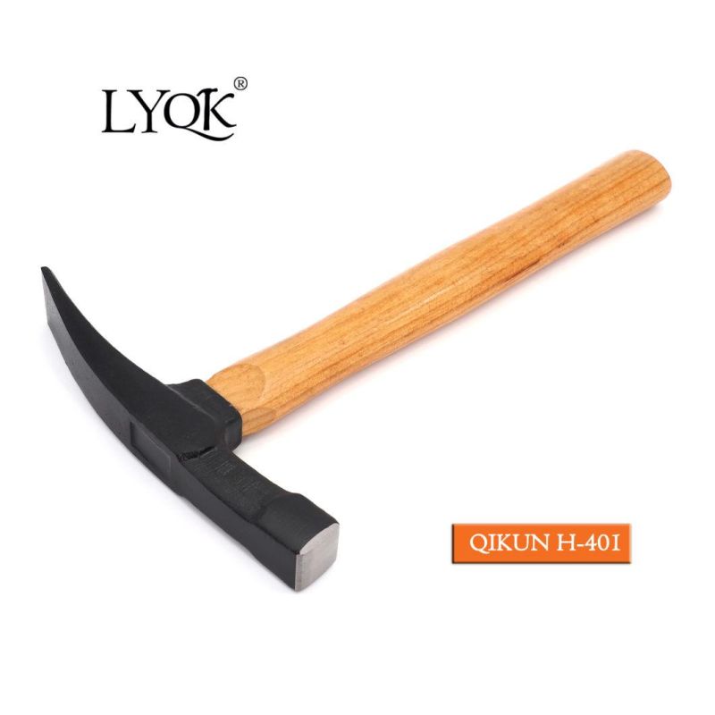 H-401 Construction Hardware Hand Tools Fiberglass Rubber Handle German Type Bricklayer Mason Hammer